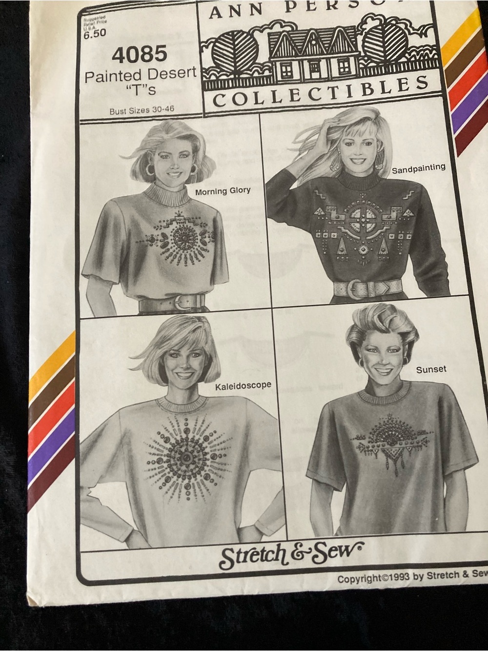 Stitch & Sew Women’s Shirt Pattern Painted Desert Pattern Sweatshirt - New